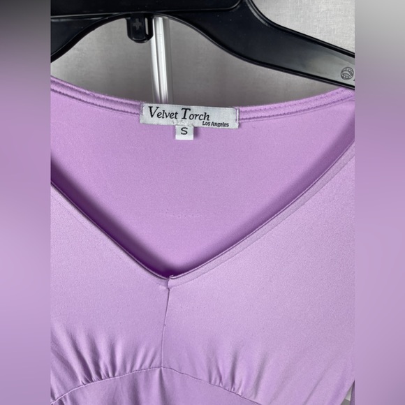 Velvet Torch Purple Long Sleeve MIDI Dress Size Small (4-6) NWT - Picture 5 of 13
